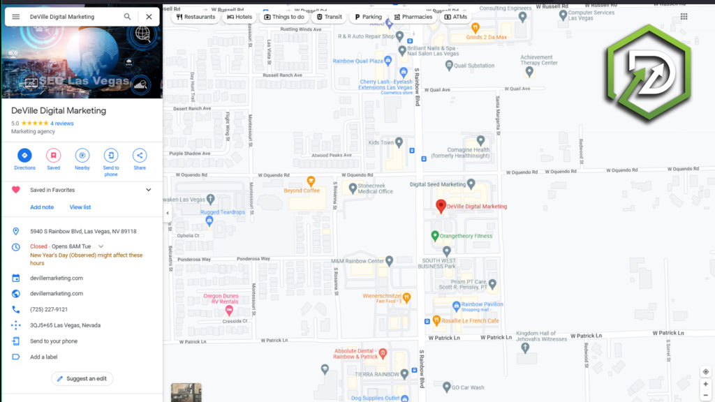 how to rank in google maps deVille digital marketing